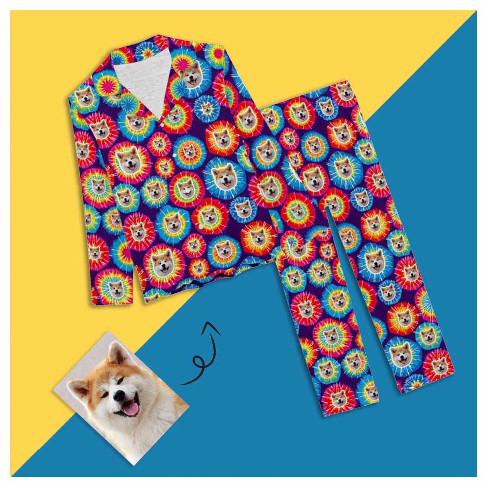 Dog Face On Pajamas
 My Pet Dog Face on Custom Pajamas Sets Sleepwear