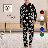 Custom Face Pajama Sets Personalized My Pet Dog Face Sleepwear for Men