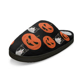 Halloween Custom Face Pumpkin Cotton Slippers For Adult&Kids Personalized Non-Slip Slippers Warm House Shoes