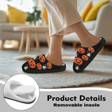 Halloween Custom Face Pumpkin Cotton Slippers For Adult&Kids Personalized Non-Slip Slippers Warm House Shoes