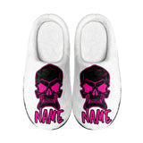 Halloween Custom Name Cotton Slippers For Adult&Kids Personalized Non-Slip Slippers Warm House Shoes