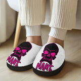 Halloween Custom Name Cotton Slippers For Adult&Kids Personalized Non-Slip Slippers Warm House Shoes