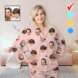 [Up To 5 Faces] Custom Face Pajama Sets Women's Personalized Sleepwear