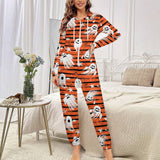 Halloween Onesie Jumpsuits Flannel Fleece Pajamas Hooded Onesie with Pocket