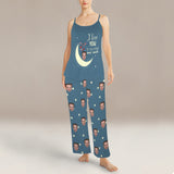 Custom Face Women Cami Top & Long Pants Pocket Pajama Sets Personalized Face Loungewear