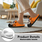 Halloween Custom Face Witch Hat Cotton Slippers For Adult&Kids Personalized Non-Slip Slippers Warm House Shoes