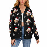 Custom Dog & Cat Ugly Christmas Cardigan Ugly Sweater Photo Season's Greetings Gift For Family