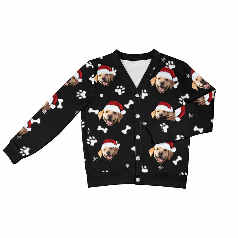 Custom Dog & Cat Ugly Christmas Cardigan Ugly Sweater Photo Season's Greetings Gift For Family