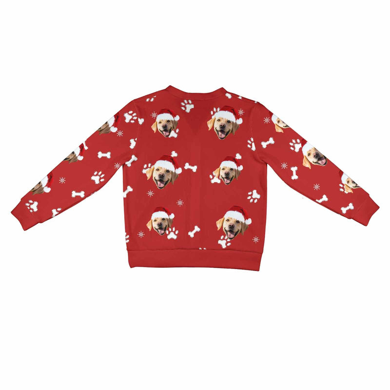 Custom Dog & Cat Ugly Christmas Cardigan Ugly Sweater Photo Season's Greetings Gift For Family