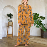 Soft Flannel Custom Face Pajamas Women's  Belted Robe Long Pants Loungewear Gift For Her