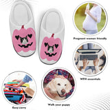 Halloween Custom Pet Face Cotton Slippers For Adult&Kids Personalized Non-Slip Slippers Warm House Shoes