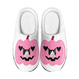 Halloween Custom Pet Face Cotton Slippers For Adult&Kids Personalized Non-Slip Slippers Warm House Shoes