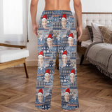 Flannel Pajama Pants Coral Fleece Custom Face Pajamas Grey Soft Pajama Pants For Christmas