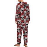 Halloween Onesie Jumpsuits Flannel Fleece Pajamas Hooded Onesie with Pocket