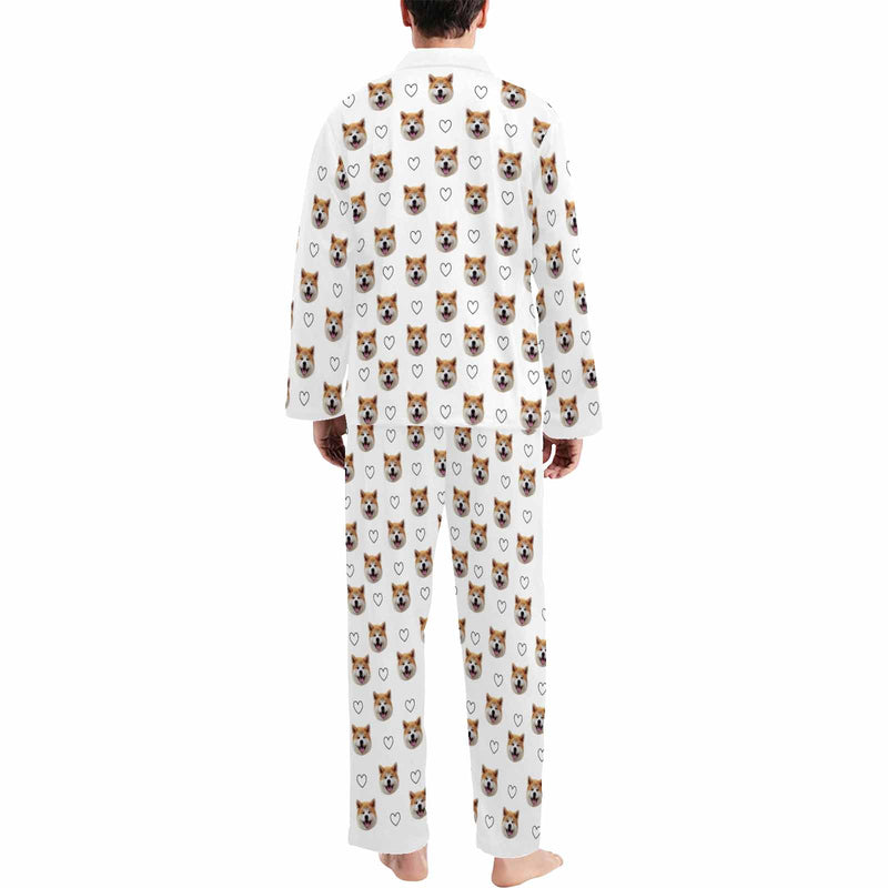 Custom Face Pajama Sets Pet Face on Men's Sleepwear Pajamas with Pet Picture