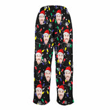 Flannel Pajama Pants Coral Fleece Custom Face Pajamas Black Soft Pajama Pants For Christmas