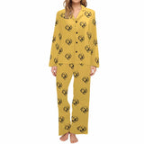 [Up To 5 Faces] Custom Face Profile Pajama Sets Women's Personalized Sleepwear Face Pajamas