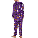 Halloween Onesie Jumpsuits Flannel Fleece Pajamas Hooded Onesie with Pocket