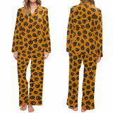 Halloween Custom Face Women's Long Pajama Set Personalized Sleepwear