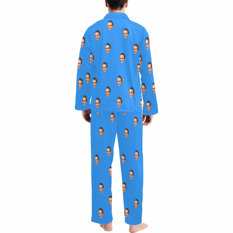 [Up To 5 Faces] Custom Face Pajama Sets Men's Personalized Sleepwear