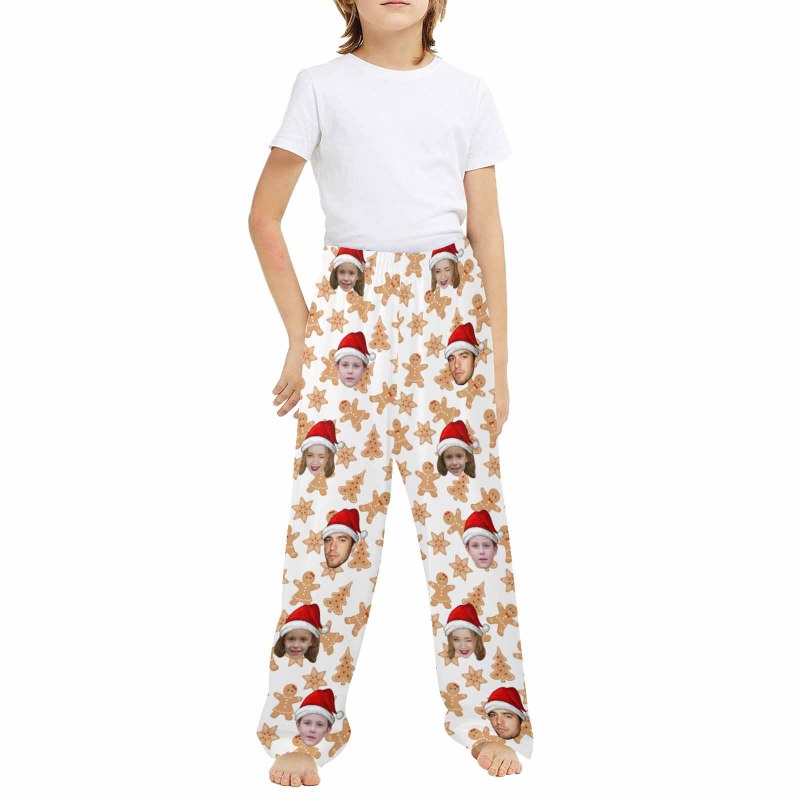 Custom Face Pajamas Cookies Soft Pajama Pants For Christmas Pajama Pants with Faces