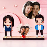 Custom Brick Figures & Block Photo Puzzle Fully Body 2 People Custom Brick Figures Personalized Brick Figures