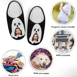 Halloween Custom Face Skeleton Cotton Slippers For Adult&Kids Personalized Non-Slip Slippers Warm House Shoes