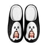 Halloween Custom Face Skeleton Cotton Slippers For Adult&Kids Personalized Non-Slip Slippers Warm House Shoes