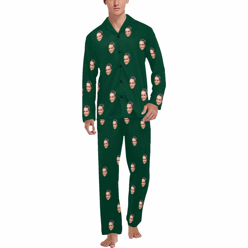 [Up To 5 Faces] Custom Face Pajama Sets Men's Personalized Sleepwear