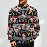 Xmas Special-Custom Face Mens Ugly Christmas Sweater Personalized Face Sweatshirt For Him