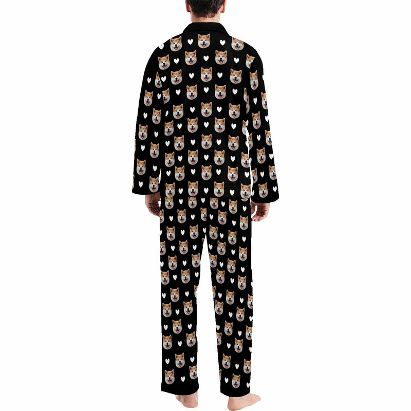 Custom Face Pajama Sets Pet Face on Men's Sleepwear Pajamas with Pet Picture