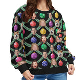 Custom Face Christmas Light Sweater for Family Christmas Ugly Sweater Xmas Party