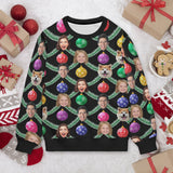 Custom Face Christmas Light Sweater for Family Christmas Ugly Sweater Xmas Party