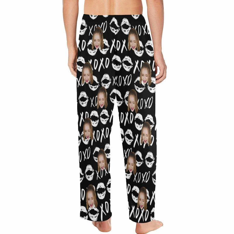 Custom Face Pajama Pants XOXO Sleepwear for Women & Men Valentine's Day Gift For Her Him