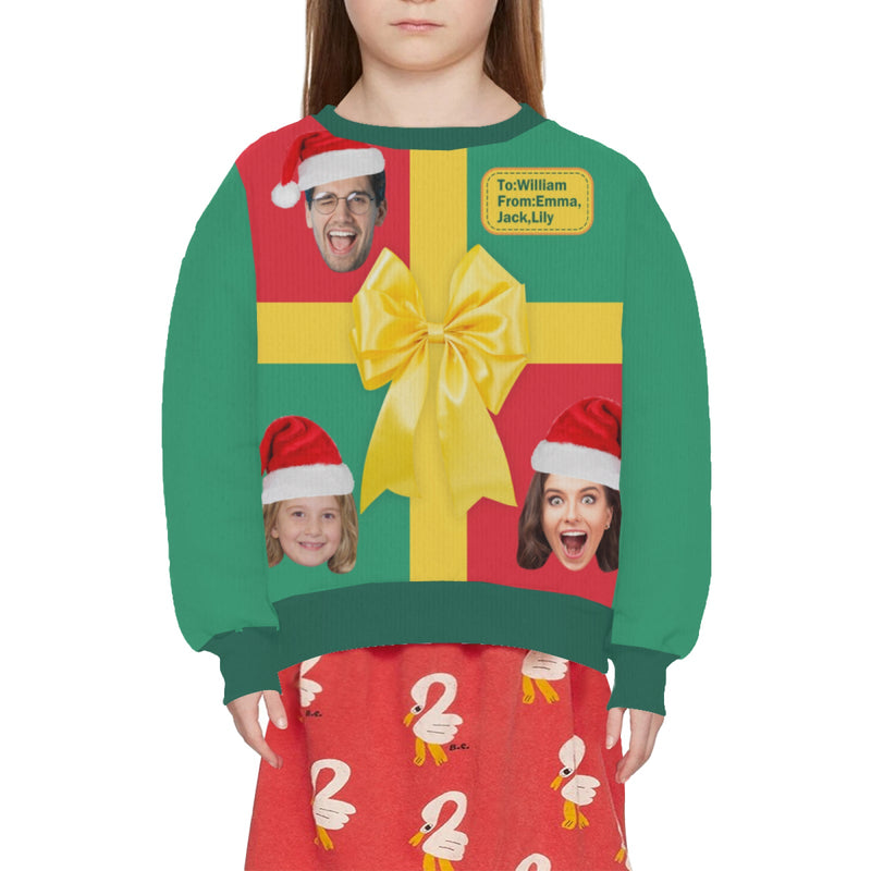 Custom Face Gift Sweater for Family Christmas Ugly Sweater Xmas Party  Personalized Photo Ugly Sweater