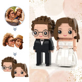 Wedding Gifts Wedding Brick Figures Customizable Head 2 People Custom Brick Figures