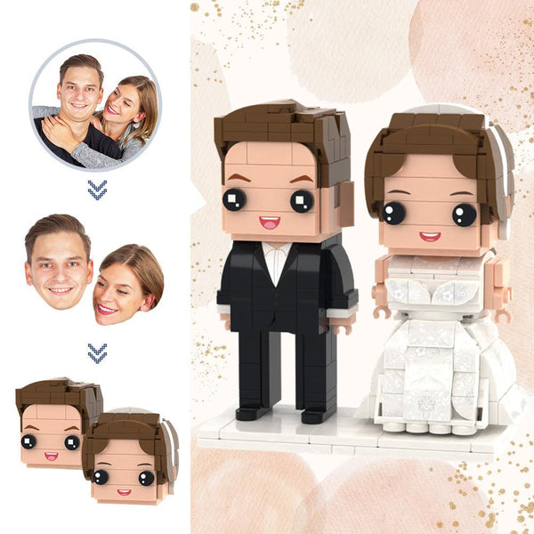 Wedding Gifts Customizable Head 2 People Custom Brick Figures Wedding Photo Brick Figures