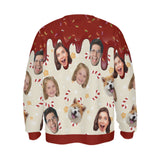 Custom Face Cake Sweater for Family Christmas Ugly Sweater Xmas Party Personalized Photo Ugly Sweater