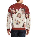 Custom Face Cake Sweater for Family Christmas Ugly Sweater Xmas Party Personalized Photo Ugly Sweater