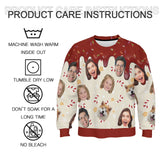 Custom Face Cake Sweater for Family Christmas Ugly Sweater Xmas Party Personalized Photo Ugly Sweater