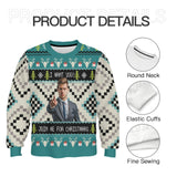 Custom Face I Want You Unisex Sweater for Men Women Christmas Ugly Sweater Xmas Party Personalized Photo Ugly Sweater