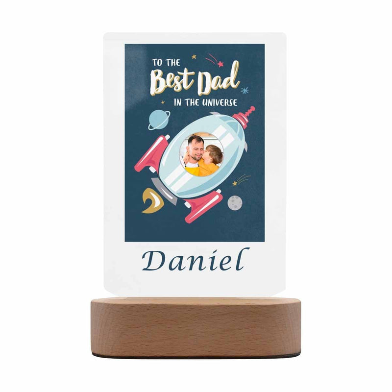 Custom Photo&Name Rocket Clear Acrylic Plaque