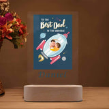 Custom Photo&Name Rocket Clear Acrylic Plaque