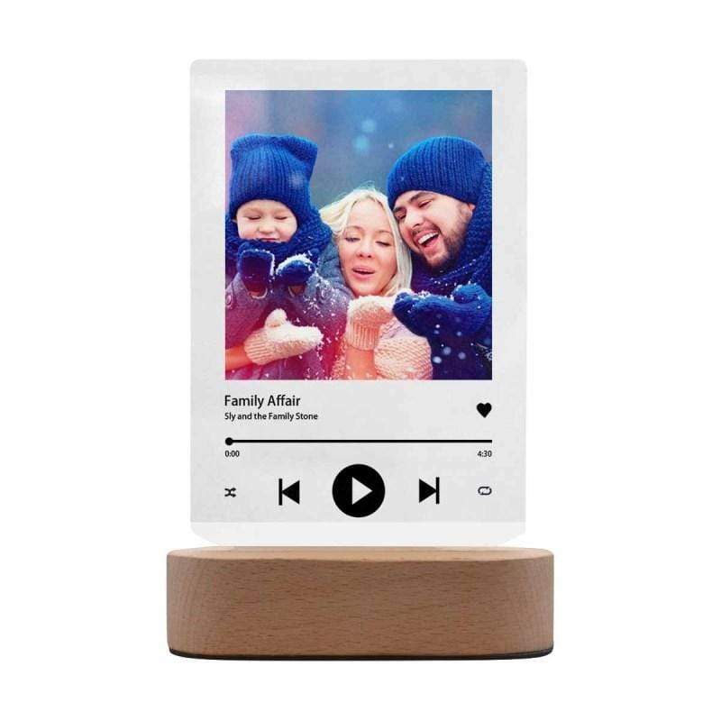 Custom Photo&Song Title&Artist Name Family Clear Acrylic Music Plaque