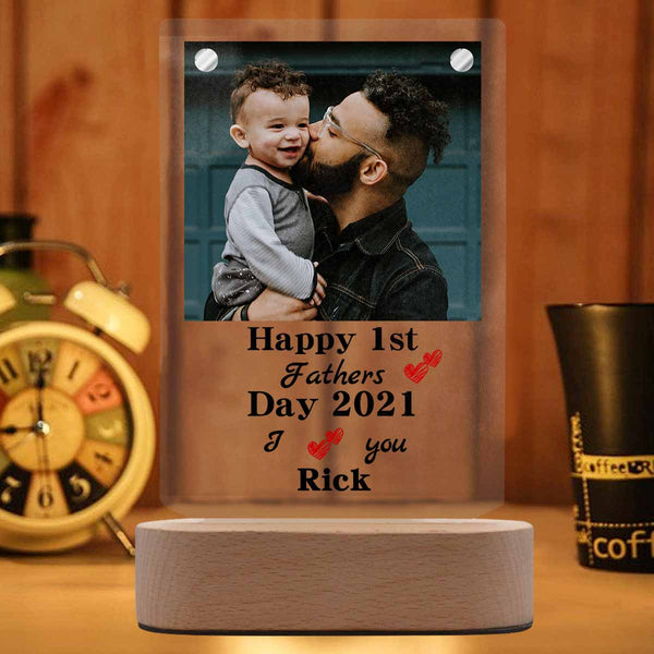 Custom Photo&Year My Dad Clear Acrylic Plaque