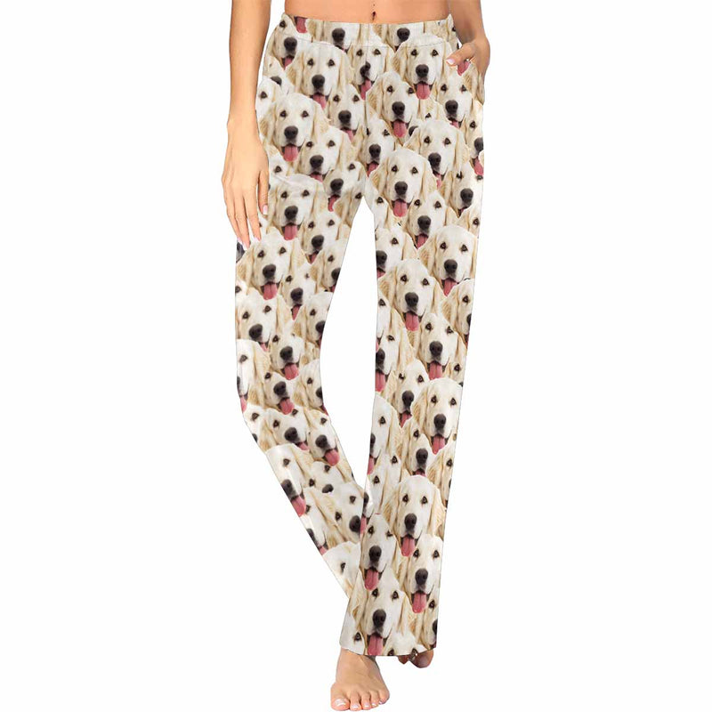 Custom Face Pajama Pants Dog Face Sleepwear for Men & Women