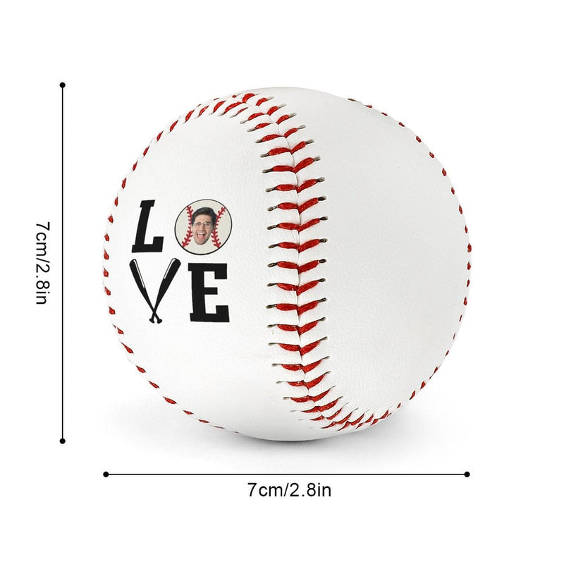 Custom Face Love Anniversary Baseball Personalized Baseball Gift for Any Baseball Fan