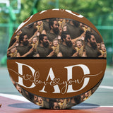 Custom Photo Love You Dad Basketball Personalized Basketball Gift for Any Basketball Fan