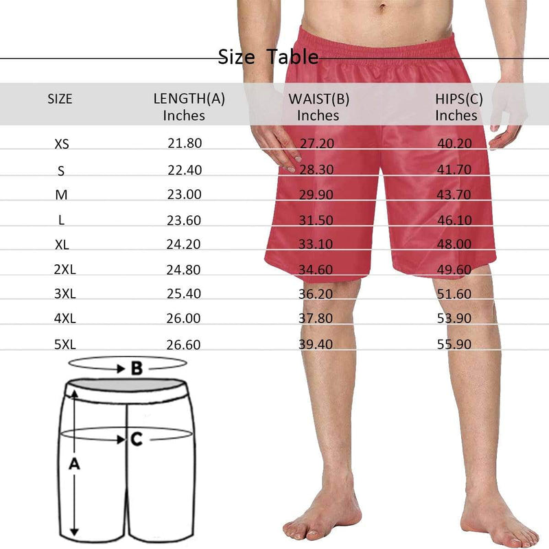 Custom Face Pineapple White Personalized Photo Men's Elastic Beach Shorts