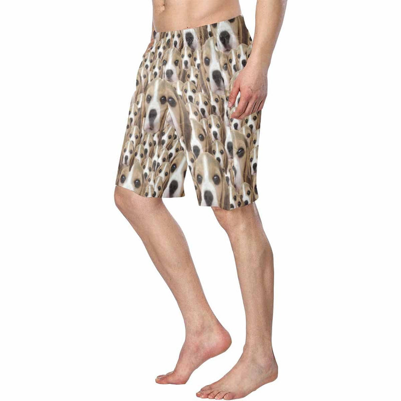 Custom Photo Dog Personalized Men's Elastic Beach Shorts